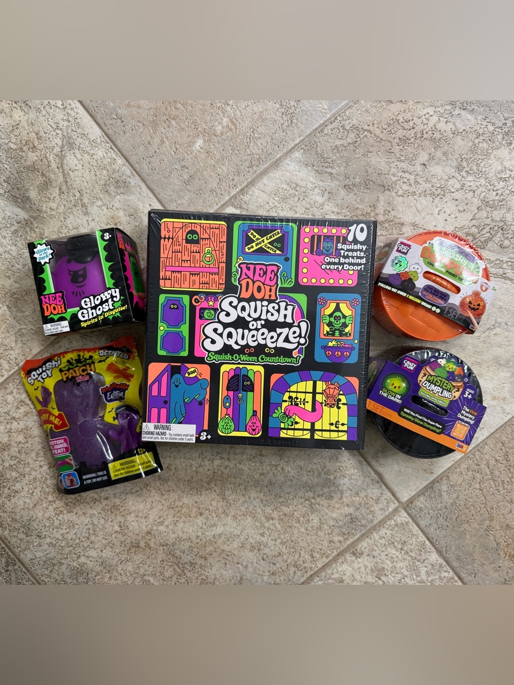 NeeDoh/RMS Halloween Bundle. Squish or Squeeze! Dumplings, glowy ghost.